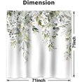 thumbnail image 3 of Sage Green Eucalyptus Shower Curtain, Watercolor Flowering Plants, Mildew and Water Resistant Washable Shower Curtain (180 x 180cm), 3 of 5