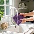 thumbnail image 2 of Pure Cotton Terry Kitchen Towels, Checkered Designed, Soft and Super Absorbent Dish Towels Kitchen Towels Purple 28*13 In, 2 of 6