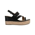 thumbnail image 3 of STYLE & COMPANY Womens Black 1-1/2" Platform Asymmetrical Padded Bettyy Round Toe Wedge Buckle Espadrille Shoes 7 M, 3 of 4
