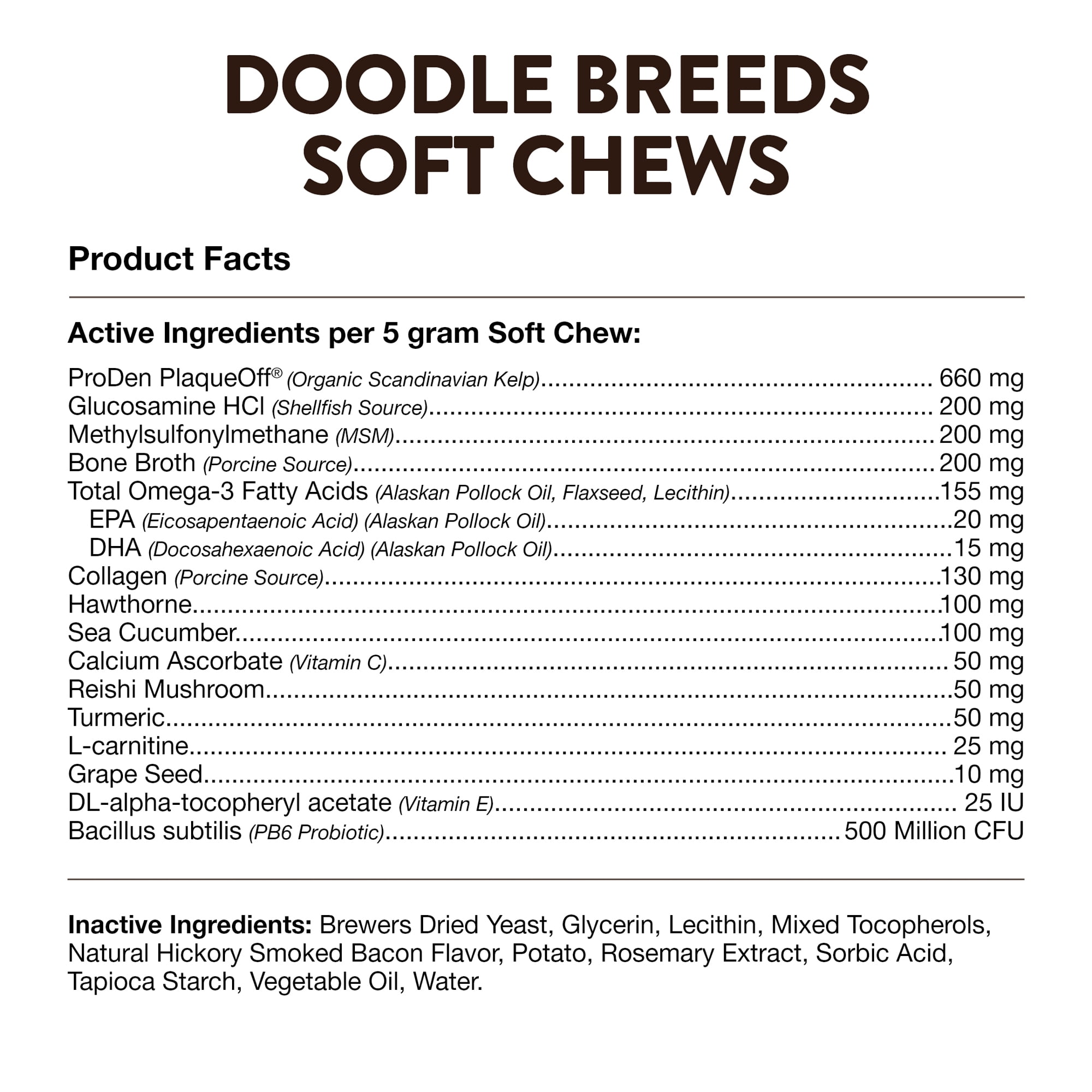NaturVet Breed Specific "Doodle Dog" Soft Chew Supplements