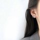 thumbnail image 2 of Four Claw Earrings for Women Girls, Minimalist 925 Sterling Silver 4 Claw Shaped Stud Earrings, (Silver), 2 of 4