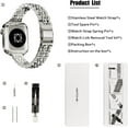 thumbnail image 4 of ARTCHE Metal band Compatible with Apple Watch Band 41mm 40mm 38mm for women, Slim and Thin Stainless Steel Lightweight Adjustable Wristband for iWatch Series 9/8/7/6/5/4/3/2/1/SE, Silver, 4 of 5