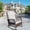 Brown+Gray, variant on Olurrisa Outdoor Wicker Rocking Chair with Beige Cushions - Wide Seat Rocker, 250lb Capacity, All-Weather PE Rattan for Patio & Garden