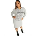 thumbnail image 5 of Ashley Stewart Women's Plus Size x Sheila Gray Legendary Graphic Dress, Heather Grey, 5 of 5