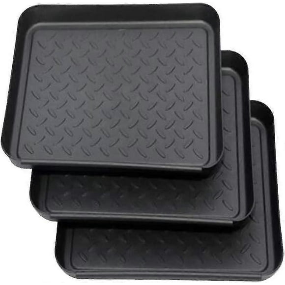 Set Of 3 Shoe Racks, Shoe Drip Tray Made Of Plastic, Small Shoe Mat, Drip Mat, Shelf, Shoe Tray, Shoe Tub, Drip Tray, 35x27x3 Cm