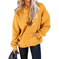 thumbnail image 2 of Gibobby Sudadera oversize mujer, Playera de Manga Larga con Capucha, Camisa para Mujer(Amarillo,M), 2 of 5