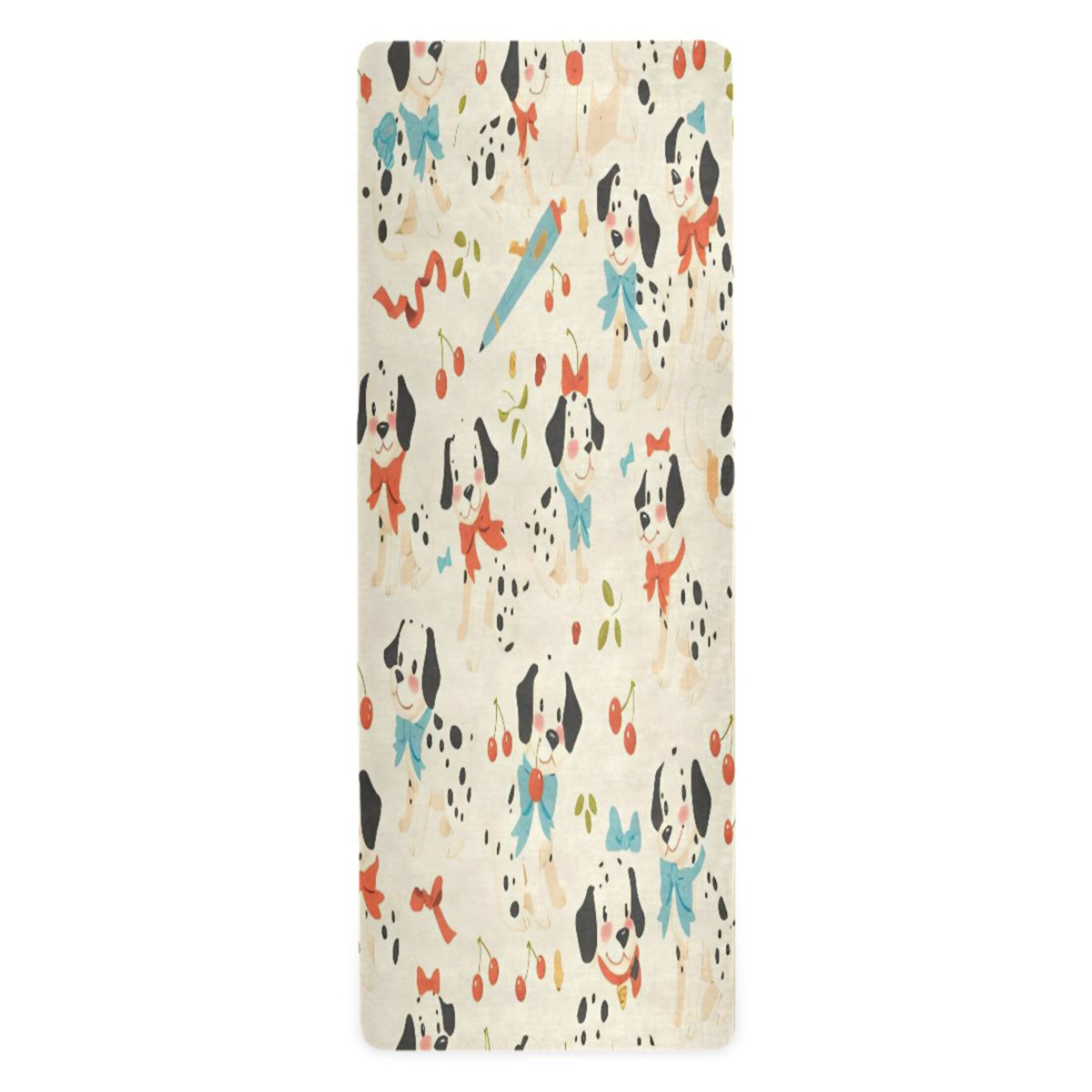 BZSMCE Yoga Mat Women Fitness Mat Tool Dalmatian Bow Pattern