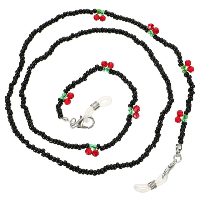 Shisuyan Chaîne de Perles pour Masque Métal Noir Lot de 1