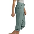 thumbnail image 4 of XAOFW Capri Pants For Women Casual Solid Color Straight Leg Cargo Pants With Button Front For Summer Comfort And Daily Wear Stylish Bottoms S, 4 of 7