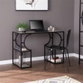 thumbnail image 2 of Maklaine Transitional Wood Writing Desk in Natural and Black, 2 of 3