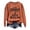 Orange, variant on Gunia Womens Halloween Sweatshirt Crew Neck Long Sleeve Lightweight Pullover Hoodie Fall Fashion Clothes Tops Beige S-2Xl