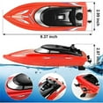 thumbnail image 3 of 3 Pcs RC Boat, 10km/H 2.4G High Speed Remote Control Boat with 6 Rechargeable Battery, 3 of 8