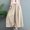 Beige, variant on WIZUTIZ Women's Ice Silk Wide Leg Cropped Pants High Waist Elastic Band Lightweight Breathable Summer Trousers Solid Color Flowy Chic Soft
