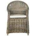 thumbnail image 2 of SAFAVIEH Zane Traditional Wicker Outdoor Club Chair, Grey, 2 of 7