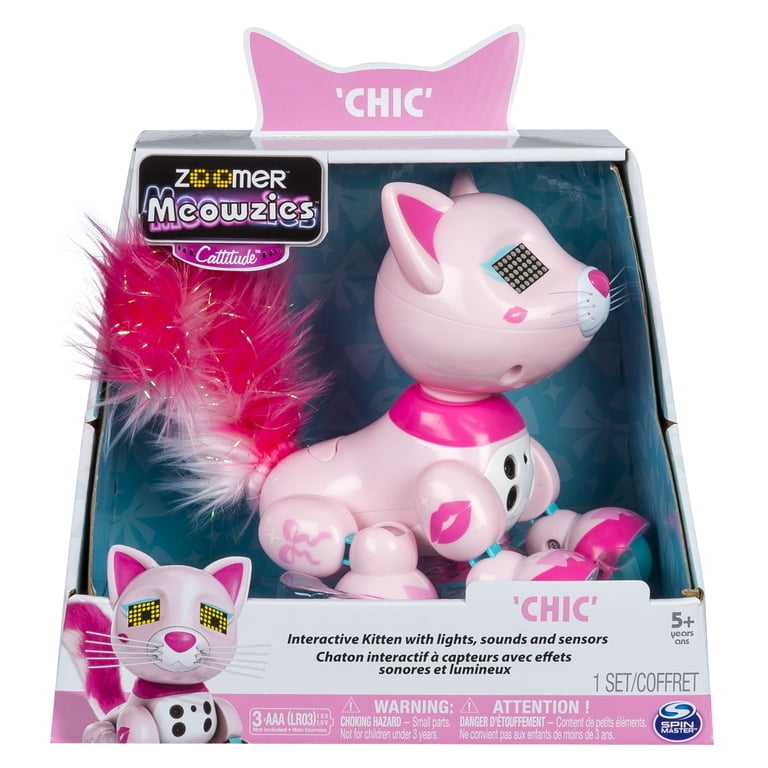 Zoomer Meowzies, Chic, Interactive Kitten with Lights, Sounds and