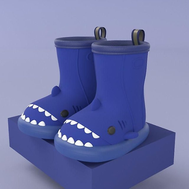 Three-dimensional Cartoon Shark Children's Rain Boots Baby Non-slip Rain Boots