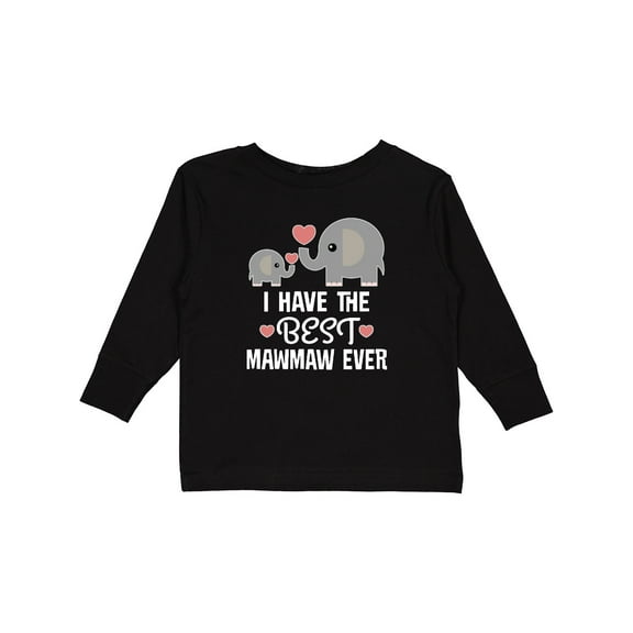 Inktastic Best Mawmaw Ever Grandchild Gift Boys or Girls Long Sleeve Toddler T-Shirt