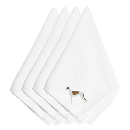 

Carolines Treasures BB3405NPKE Greyhound Embroidered Napkins Set of 4 20 x 20 multicolor