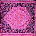 thumbnail image 1 of Ahgly Company Indoor Square Medallion Pink French Area Rugs, 3' Square, 1 of 4