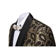 thumbnail image 5 of ETHAN Mens Floral Tuxedo Jacket Paisley Shawl Lapel Suit Blazer Jacket for Dinner,Prom,Wedding Gold XL, 5 of 11