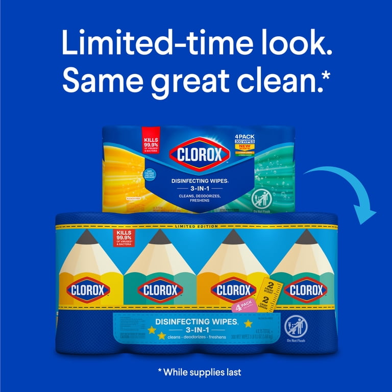 Clorox Disinfecting Wipes, 75ct, Fresh Scent, Bleach-Free, Multi