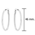 thumbnail image 3 of AeraVida Classic Stylish and Trendy Thick Large 46mm Hoop Sterling Silver for Female Adult, 3 of 6