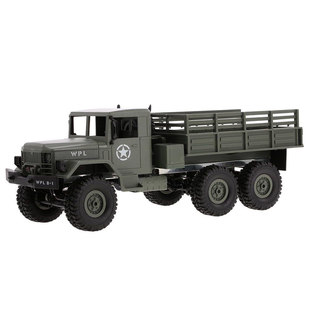 WPL RC Car 1/16 Rock Crawler Off-Road 6WD Military Truck Car With Light ...