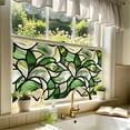 thumbnail image 4 of Vintage Geometric Glass Window Privacy Film, Glass Window Film for Bathroom & Front Door, Static Cling Decorative Window Stickers Day and Night Privacy Sun Heat Blocking,17.7"x39.4", 4 of 7