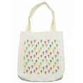 thumbnail image 1 of Colorful Tote Bag, Festival Entertainment Carnival Flying Balloons Watercolors Celebration Surprise, Cloth Linen Reusable Bag for Shopping Books Beach and More, 16.5" X 14", Cream, by Ambesonne, 1 of 2