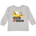 thumbnail image 3 of Inktastic Construction Truck I Love Diggers Boys or Girls Long Sleeve Toddler T-Shirt, 3 of 5