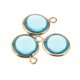thumbnail image 3 of Perlas colgantes Hugo Prettyia 10 uds carcasa de cobre 8mm colores mezclados colgante de cristal redondo joyería Azul claro, 3 of 9
