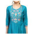 thumbnail image 3 of Biba Rangriti Ensemble de Tenue Ethnique Indienne pour Femmes (Kasheeda Révisé 22286), Sarcelle, Taille 38, 3 of 5