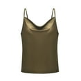 thumbnail image 3 of Women's Silk Satin Formal Camisole For Women Sleeveless Plain Vest Top T-Shirt Blouse, 3 of 7