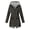 Dark Gray-1, variant on Rain Jacket For Women Lightweight Long Hooded Raincoat Waterproof Zip Up Travel Hiking Windbreaker Trench Coats