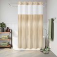 thumbnail image 6 of No Hook Shower Curtain, Orange Brown Shower Curtains for Bathroom with See Through Top Window, Modern Abstract Art Ombre Striped Waterproof & Washable Bath Curtain Small Stall 36"x78", 6 of 9