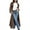 Brown, variant on utcoco Womens Faux Suede Notched Lapel Long Trench Coat
