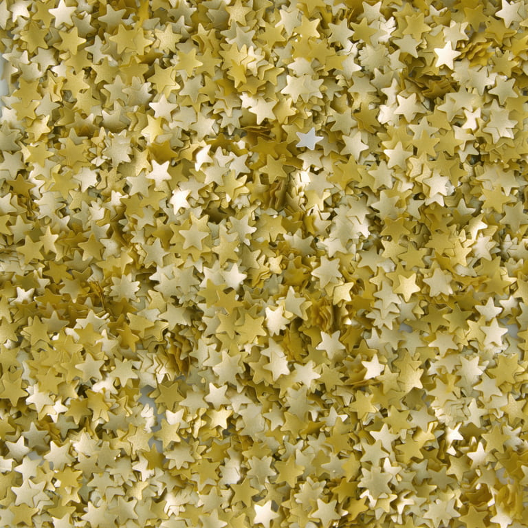 Generic OH! SWEET ART EDIBLE GLITTER GOLD STARS 0.04 Ounce Oz. Use to  cakes, cupcakes, flakes, cookies