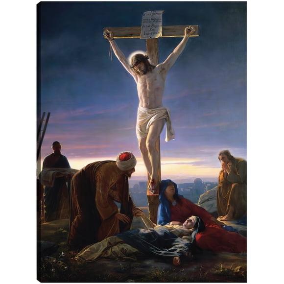Cuadro Decorativo - Cristo en la cruz (1870) Jr Impresión en canvas, estrechado.