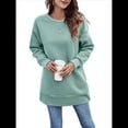 thumbnail image 3 of Sudaderas para Mujer, Sudaderas de Cuello Redondo de A , Suéteres Casuales Holgados, Conjuntos Cómodos de Otoño. Verde L, 3 of 9