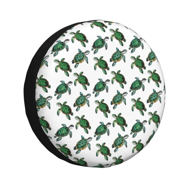 Balery Watercolor Turtle Cubiertas para Neumáticos - Protector Resistente para Neumáticos de Camioneta, SUV, Remolque, Camper y RV-14 inch