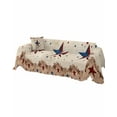thumbnail image 2 of Country Rustic Sofa Covers for 3 Cushion,Washable Couch Cover for Sectional Sofa Slipcovers with Tassel,Vintage Primitive Western Barn Stars Red Loveseat Covers Futon Cover Throw Blanket 71''x118'', 2 of 8