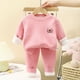 thumbnail image 1 of Conjuntos de blusas y camisas de cuello redondo y manga larga para niños con estampado forrado de vellón para mayor calidez Conjunto de ropa de dormir de manga larga con cuello redondo para el hogar d, 1 of 6
