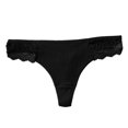 thumbnail image 4 of Gibobby Calzones de encaje para mujer Ropa interior Mujer Sexy Cintura Algodón Ropa interior Encaje Tanga de mujer(Negro,G), 4 of 5