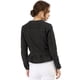 thumbnail image 5 of Chaqueta de Mezclilla Allegra K con Cuello Redondo y Botones Manga Larga Peplum Negro L, 5 of 6
