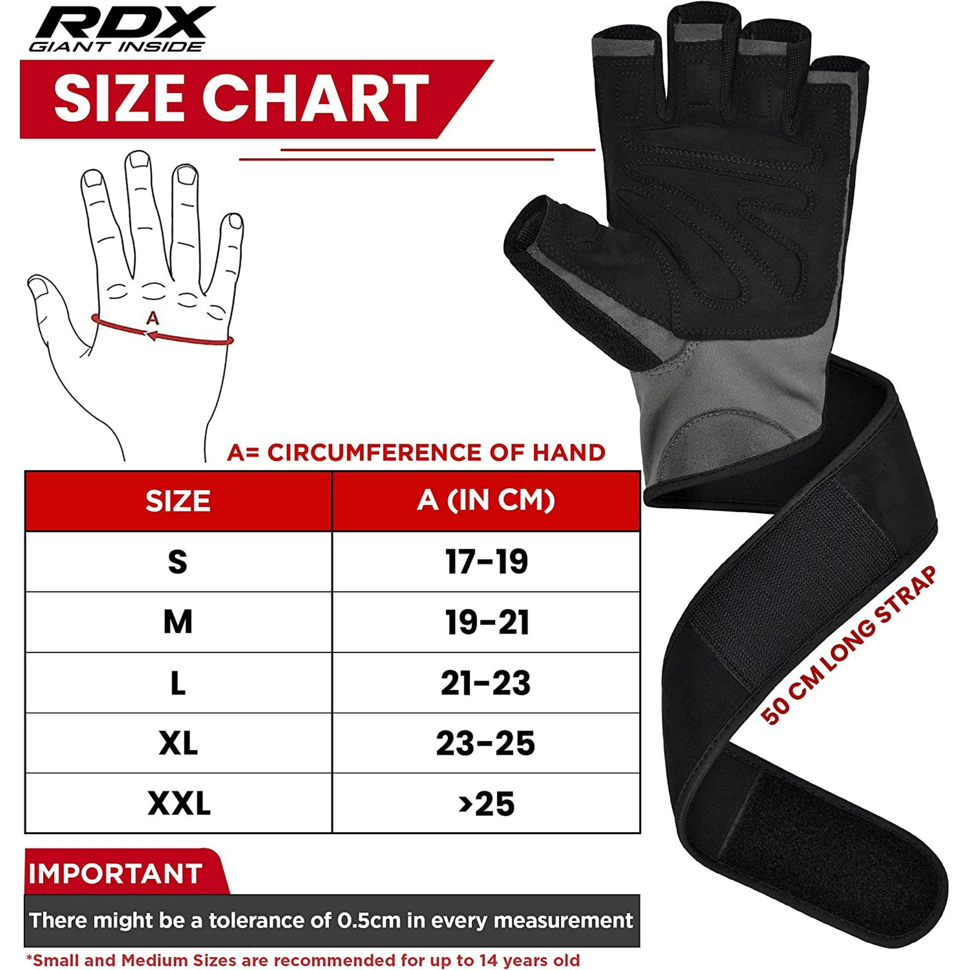 Rdx Weight Lifting Gloves For Gym Workout Long Wrist Support With Anti Slip Palm Protection A Great Grip For Fitness Bodybuilding Powerlifting S