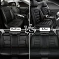 thumbnail image 6 of 5-Seats Car Seat Covers for 95% Hyundai Models Leather Auto Vehicle Seat Cushions Waterproof Seat Cover Airbag Compatible(Black-Standard), 6 of 6