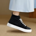 thumbnail image 5 of Men's Women's Knit High Top Sneakers Breathable Lightweight Fashion Casual Walking Shoes Air Mesh Upper Sneakers, 5 of 7