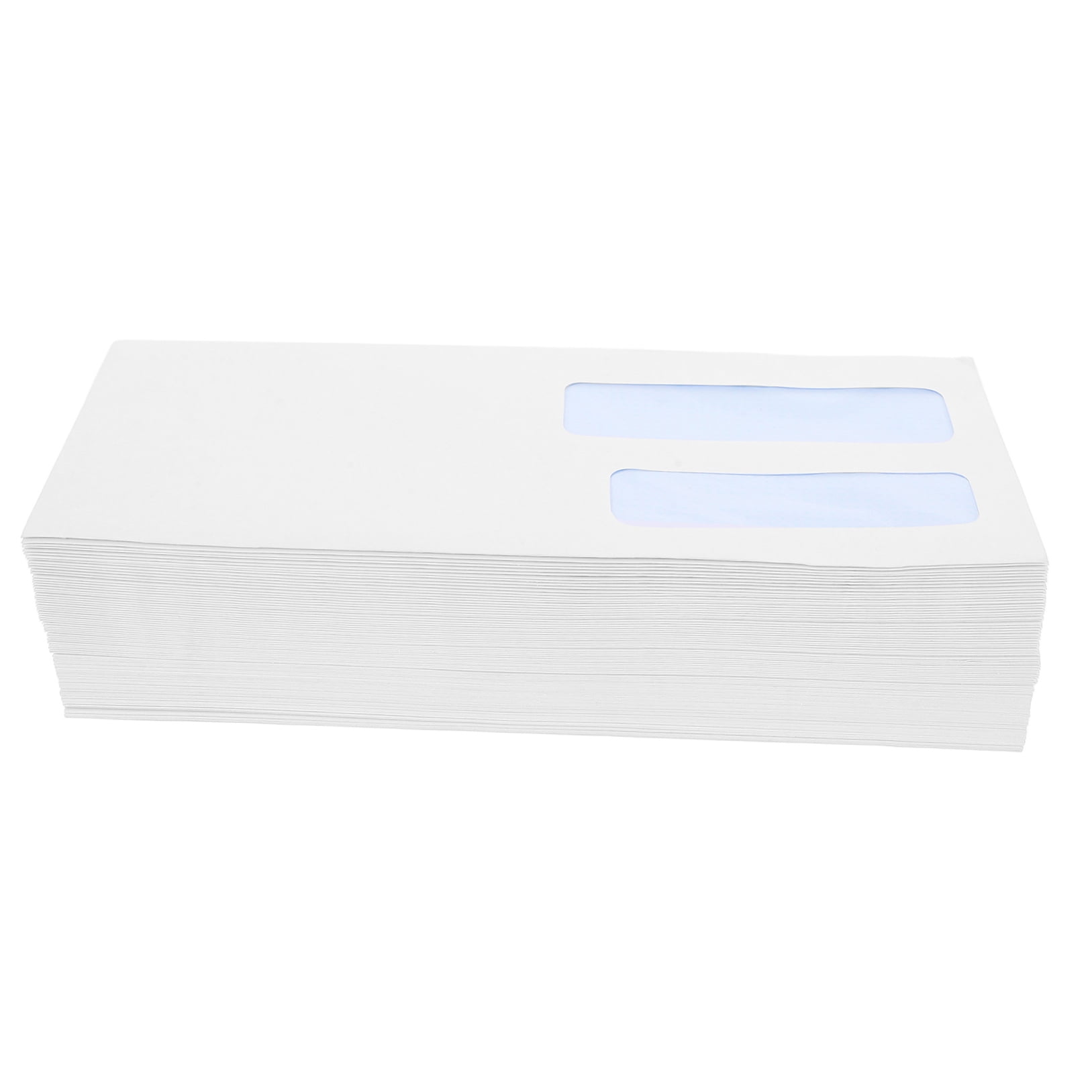 Mobestech 100Pcs Secure Business Envelopes White Double Window Mailers for Invoice Mailing