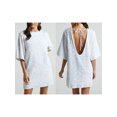 thumbnail image 3 of SUNSIOM Robe Courte à Paillettes Scintillantes pour Femme, Robe de Fête/Boîte de Nuit, Décontractée, Ample, Manches Courtes, Dos à Nouer, Robes à Paillettes, 3 of 9