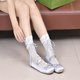 thumbnail image 1 of LUVCLS Calcetines de encaje con lazo de ballet Calcetines largos de encaje calado vintage por encima de la pantorrilla Moda caliente, 1 of 6